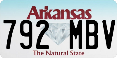 AR license plate 792MBV