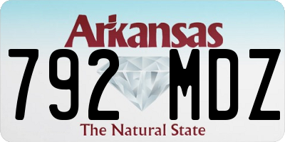 AR license plate 792MDZ