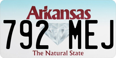 AR license plate 792MEJ