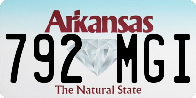 AR license plate 792MGI