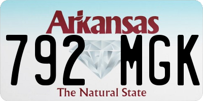 AR license plate 792MGK