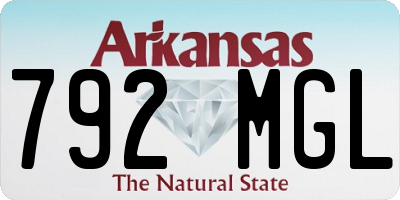 AR license plate 792MGL