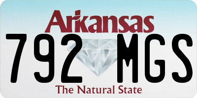 AR license plate 792MGS