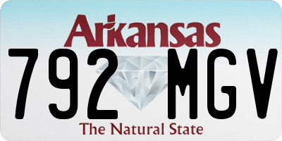 AR license plate 792MGV