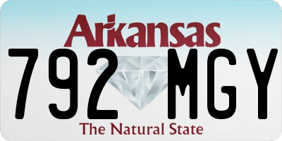 AR license plate 792MGY
