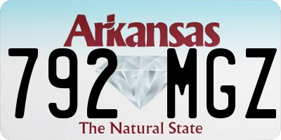 AR license plate 792MGZ