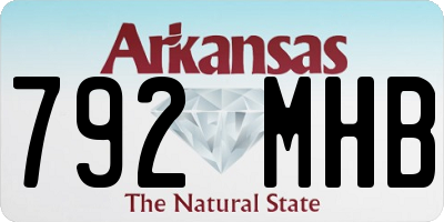 AR license plate 792MHB