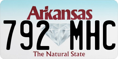 AR license plate 792MHC