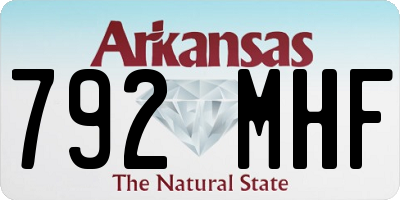 AR license plate 792MHF
