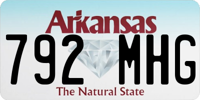 AR license plate 792MHG