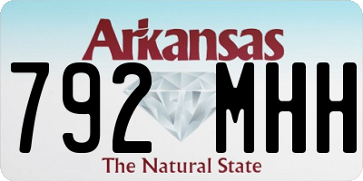 AR license plate 792MHH