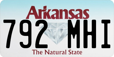 AR license plate 792MHI