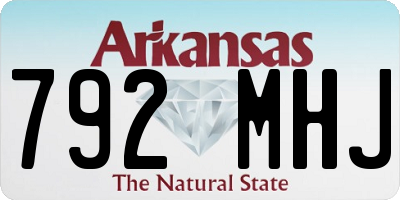 AR license plate 792MHJ
