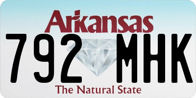 AR license plate 792MHK