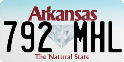 AR license plate 792MHL