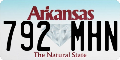 AR license plate 792MHN