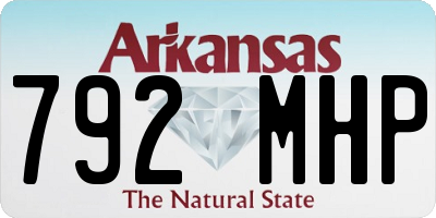 AR license plate 792MHP