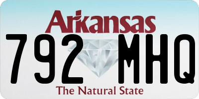 AR license plate 792MHQ