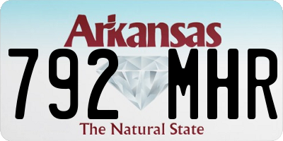 AR license plate 792MHR
