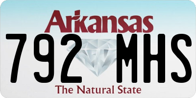 AR license plate 792MHS