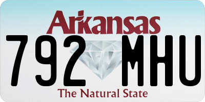 AR license plate 792MHU