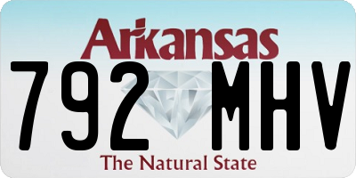 AR license plate 792MHV