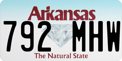 AR license plate 792MHW
