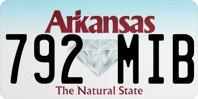 AR license plate 792MIB