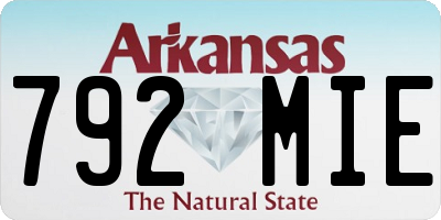 AR license plate 792MIE
