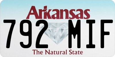 AR license plate 792MIF