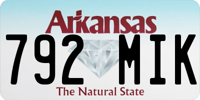 AR license plate 792MIK