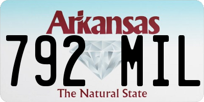 AR license plate 792MIL
