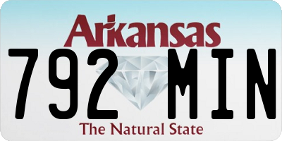 AR license plate 792MIN
