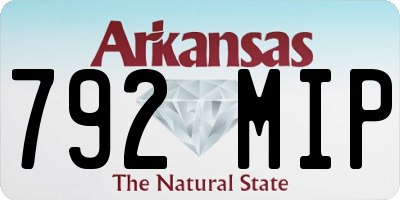 AR license plate 792MIP