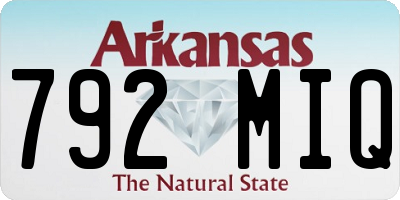 AR license plate 792MIQ