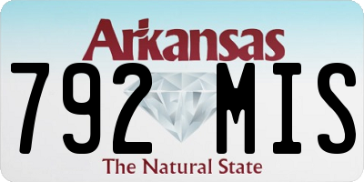 AR license plate 792MIS
