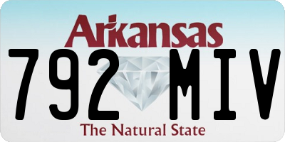 AR license plate 792MIV