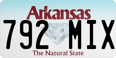 AR license plate 792MIX