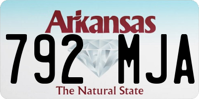 AR license plate 792MJA