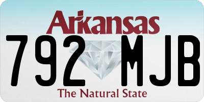 AR license plate 792MJB