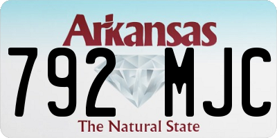 AR license plate 792MJC