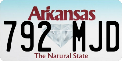 AR license plate 792MJD