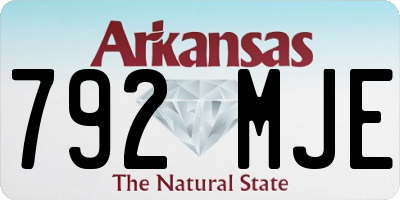 AR license plate 792MJE