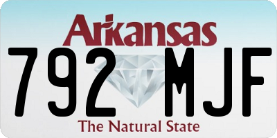 AR license plate 792MJF