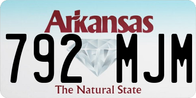 AR license plate 792MJM