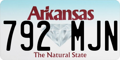 AR license plate 792MJN