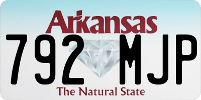 AR license plate 792MJP