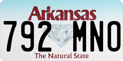 AR license plate 792MNO