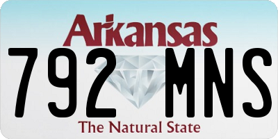 AR license plate 792MNS