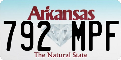 AR license plate 792MPF